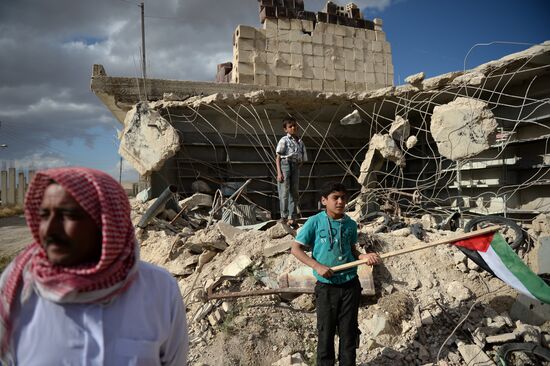 Residents of Kaukab, Syria