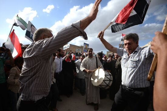 Distribution of Russian humanitarian aid in Syria