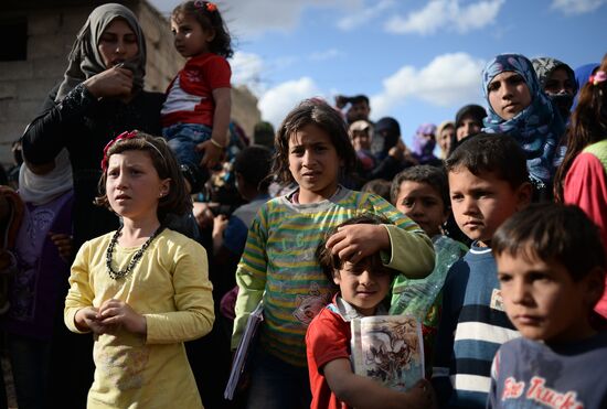 Distribution of Russian humanitarian aid in Syria