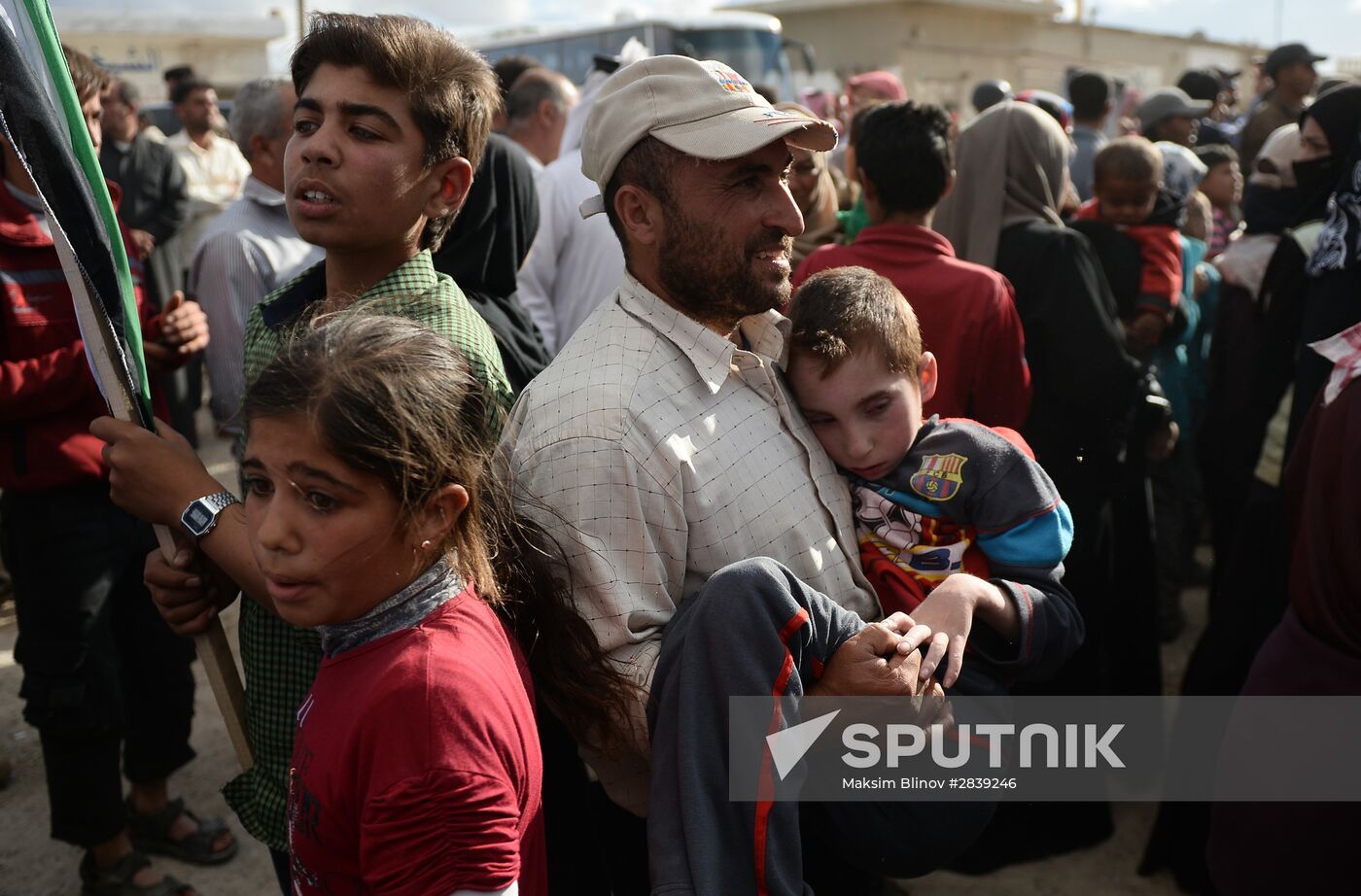 Distribution of Russian humanitarian aid in Syria
