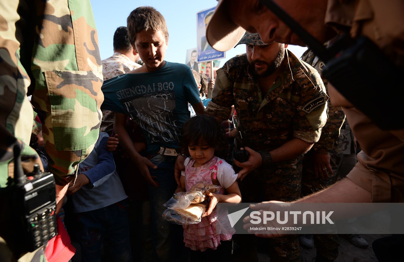 Distribution of Russian humanitarian aid in Syria