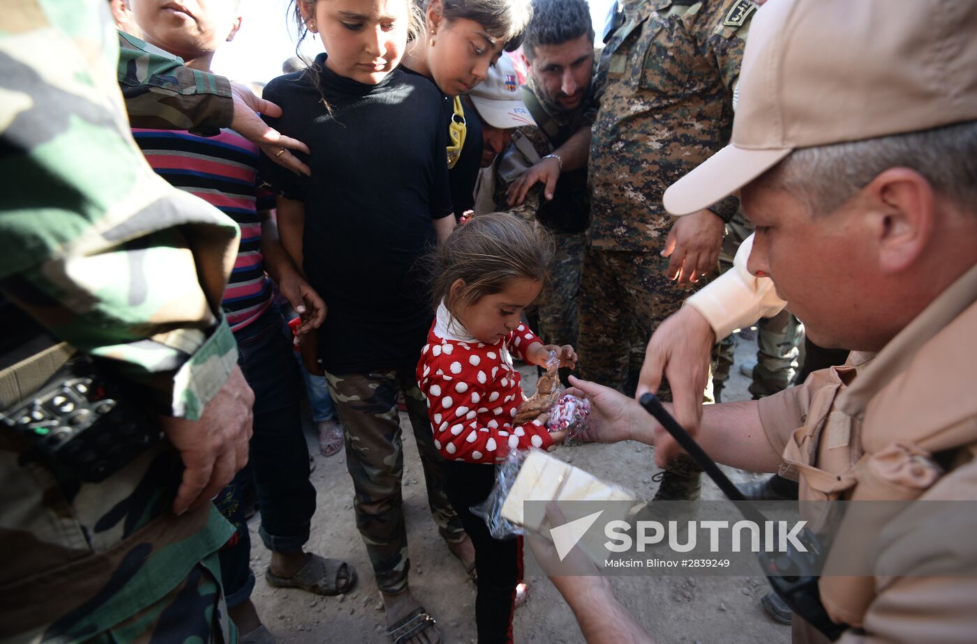 Distribution of Russian humanitarian aid in Syria