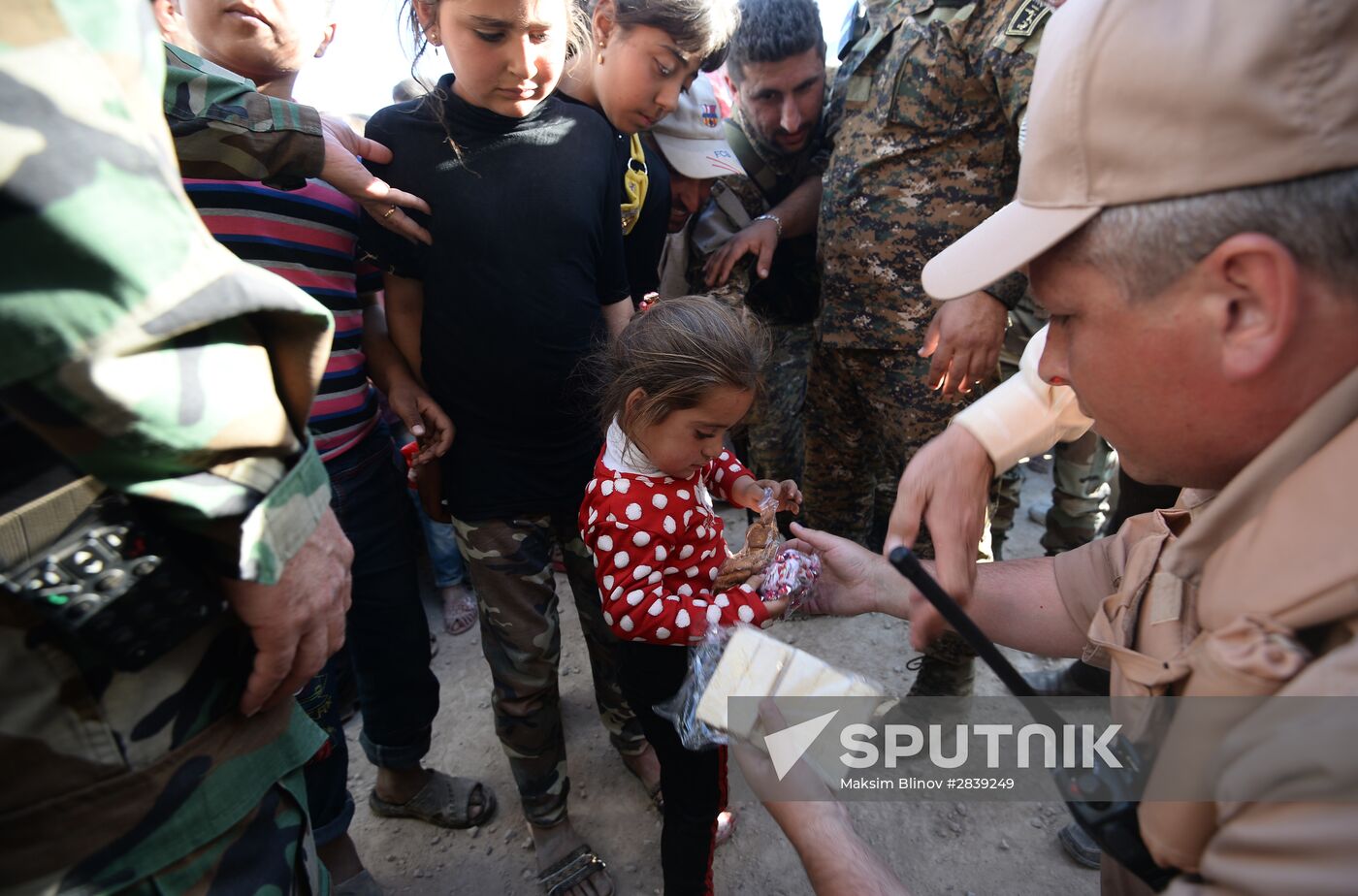 Distribution of Russian humanitarian aid in Syria