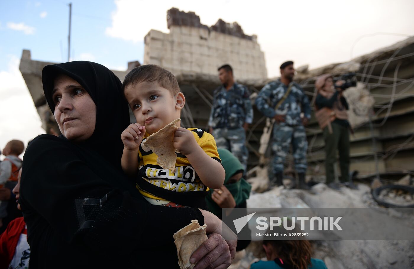 Distribution of Russian humanitarian aid in Syria