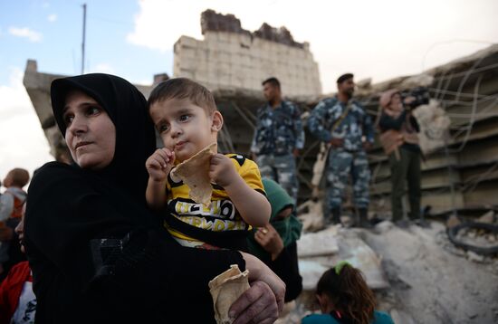 Distribution of Russian humanitarian aid in Syria