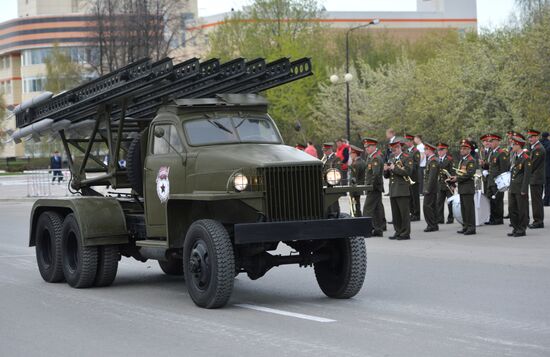 Dress rehearsal of Victory Day parade in Russian cities