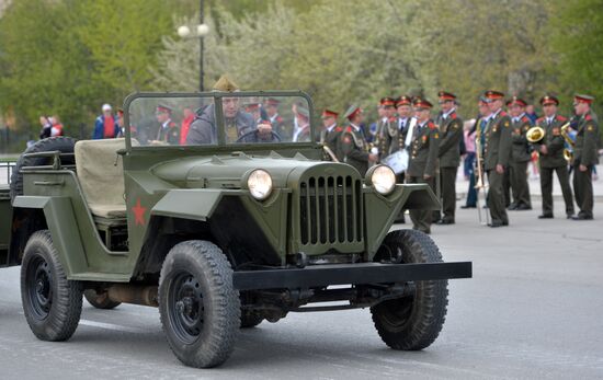 Dress rehearsal of Victory Day parade in Russian cities