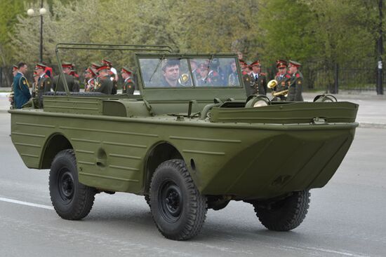Dress rehearsal of Victory Day parade in Russian cities