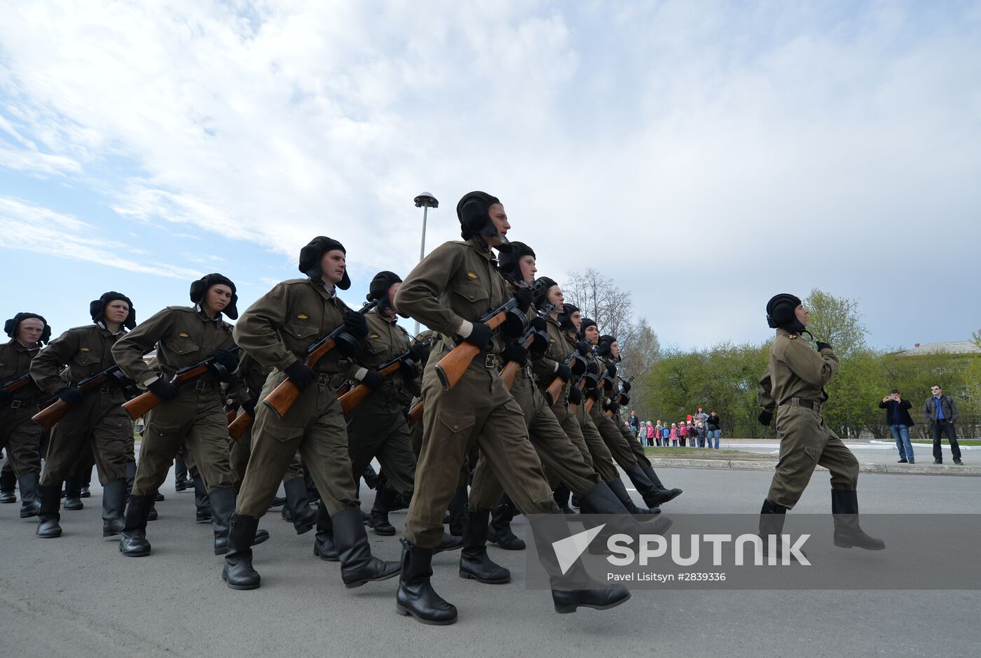 Dress rehearsal of Victory Day parade in Russian cities