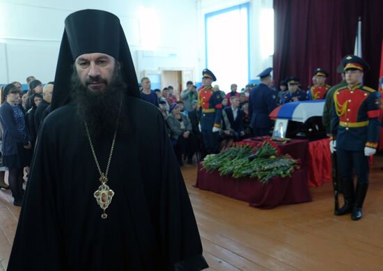Funeral of Hero of Russia Alexander Prokhorenko killed in Syria