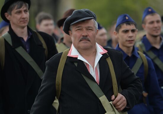 Dress rehearsal of Victory Day parade in Russian cities