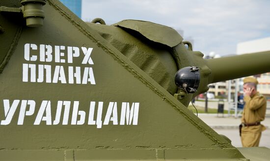 Final practice of Victory Day parade in Russian cities