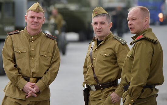 Dress rehearsal of Victory Day parade in Russian cities