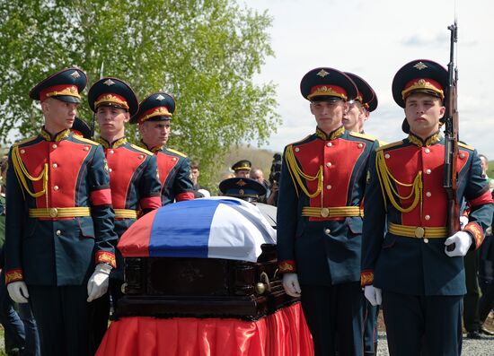 Funeral of Hero of Russia Alexander Prokhorenko killed in Syria