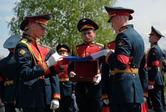 Funeral of Hero of Russia Alexander Prokhorenko killed in Syria