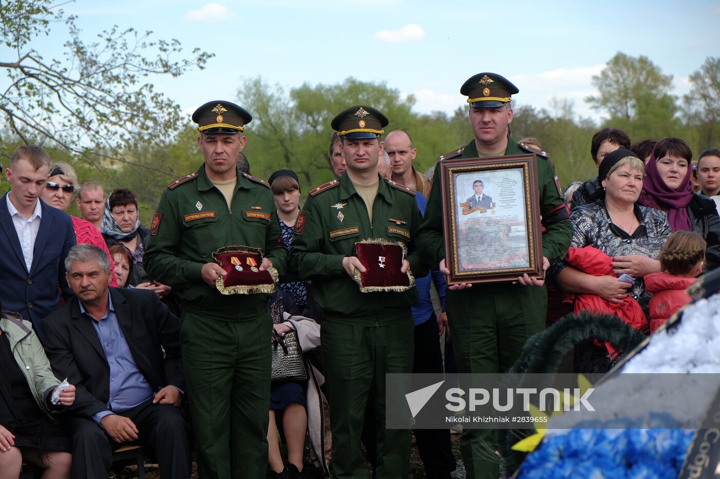 Funeral of Hero of Russia Alexander Prokhorenko killed in Syria