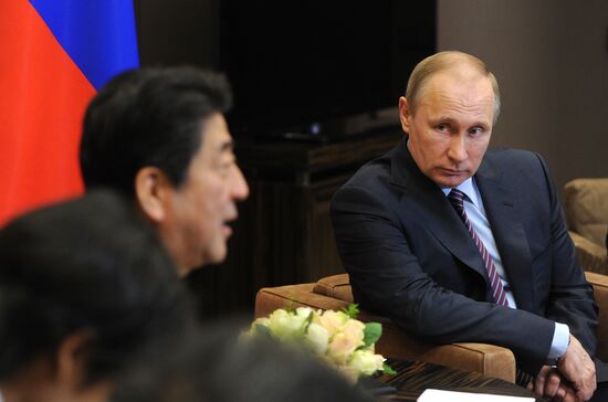 President Putin meets with Japan's Prime Minister Shinzo Abe
