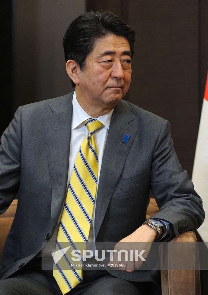 President Putin meets with Japan's Prime Minister Shinzo Abe