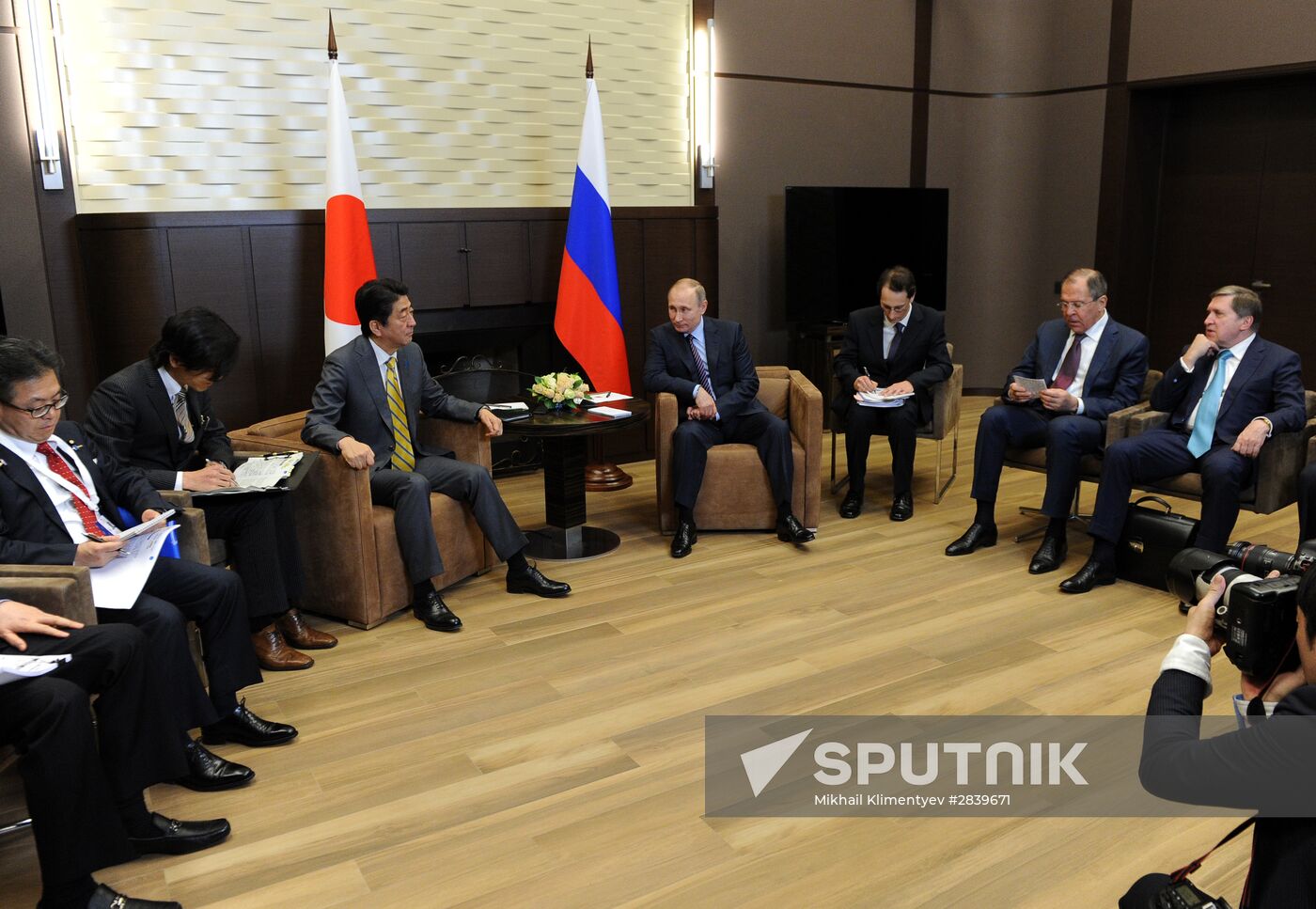 President Putin meets with Japan's Prime Minister Shinzo Abe