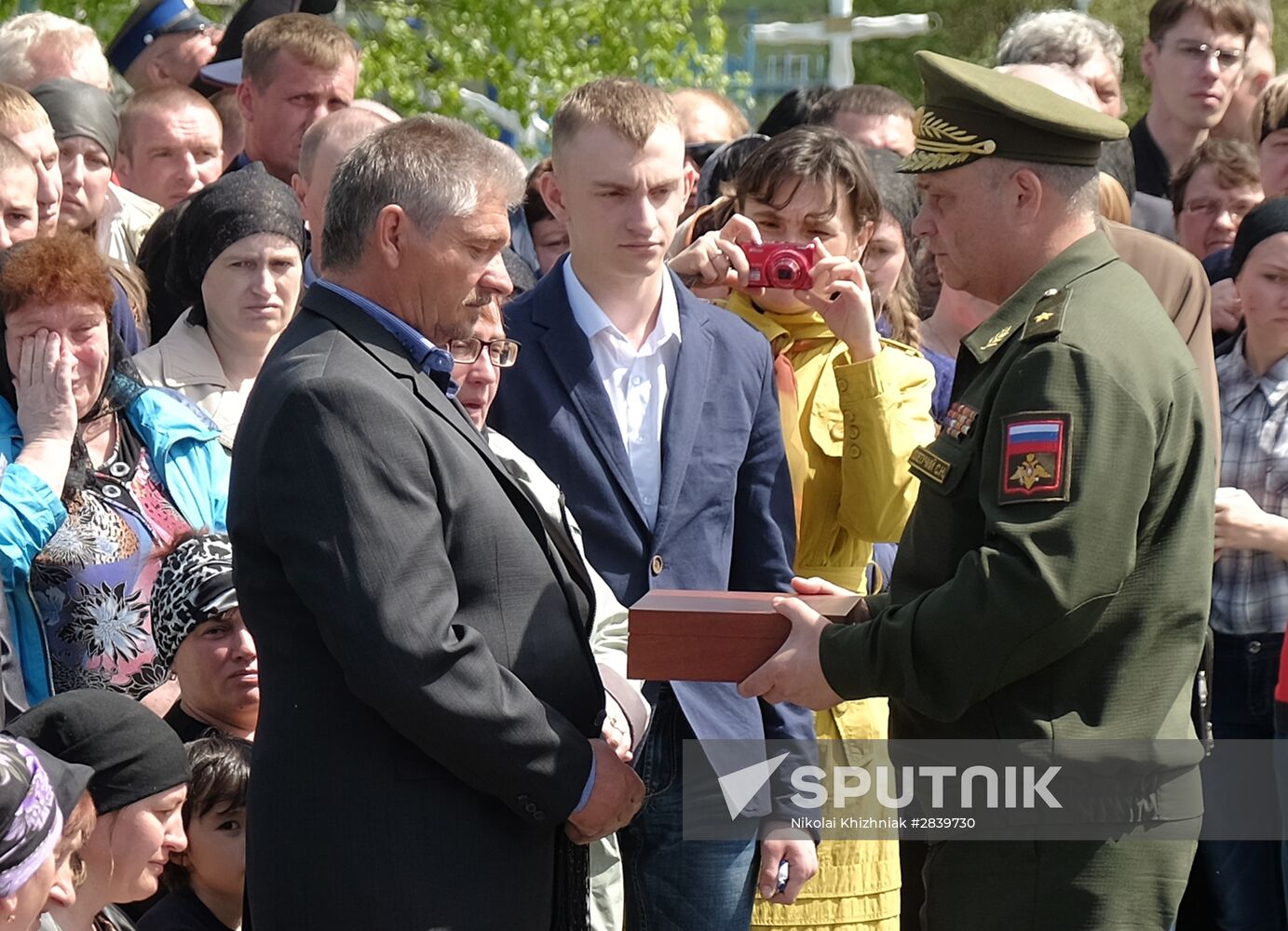 Funeral of Hero of Russia Prokhorenko who was killed in Syria