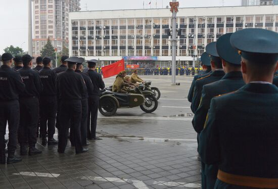 Dress rehearsal of Victory Day parade in Russian cities