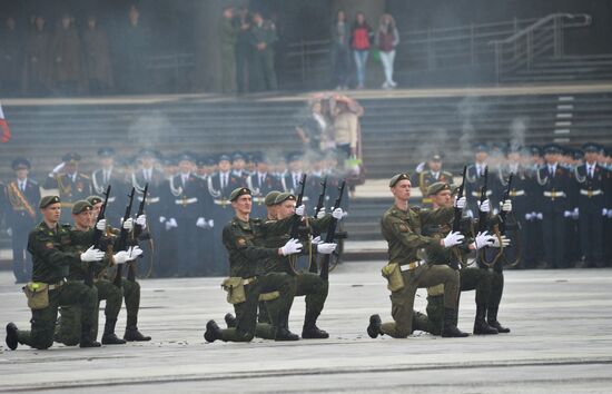 Dress rehearsal of Victory Day parade in Russian cities