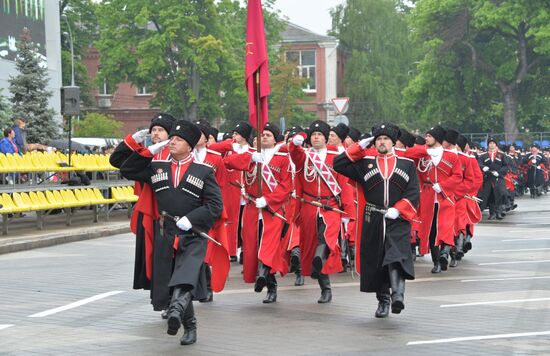Dress rehearsal of Victory Day parade in Russian cities
