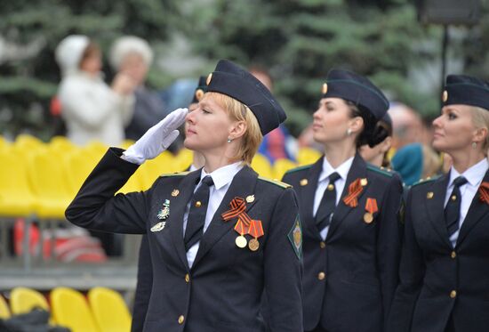 Dress rehearsal of Victory Day parade in Russian cities