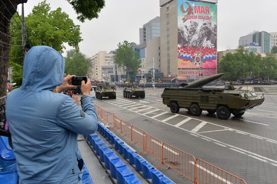 Final practice of Victory Day parade in Russian cities