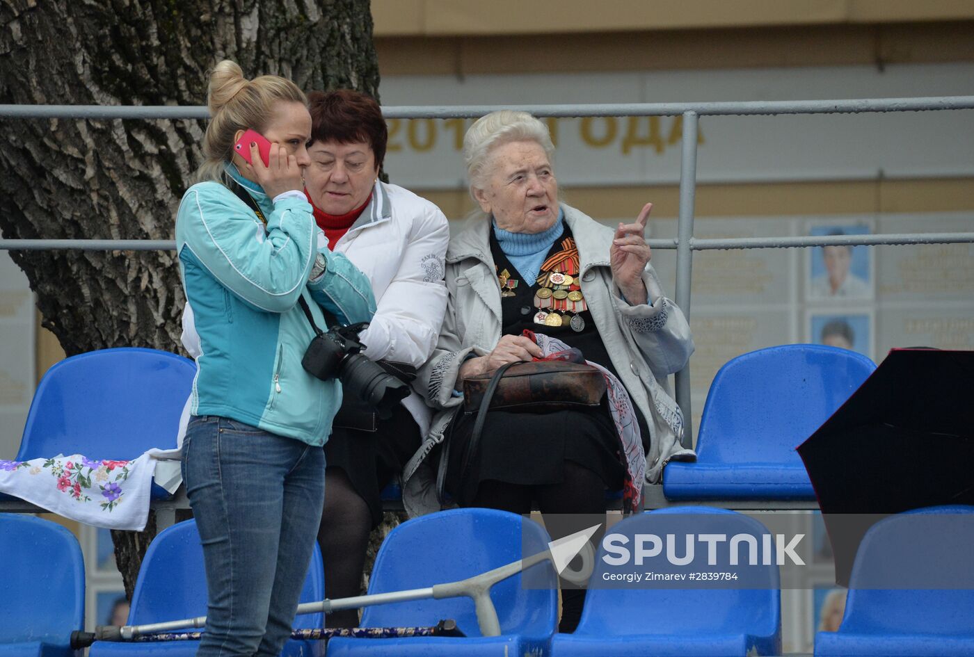 Dress rehearsal of Victory Day parade in Russian cities