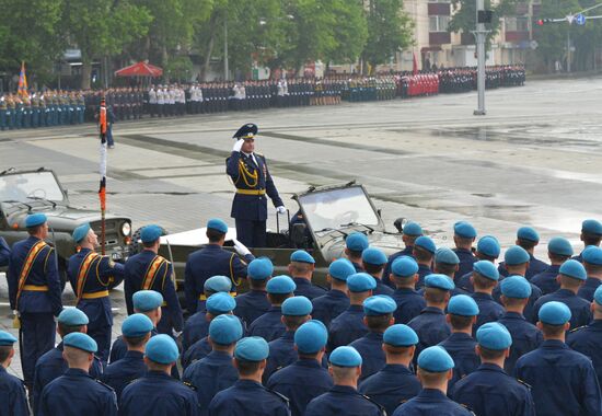 Dress rehearsal of Victory Day parade in Russian cities