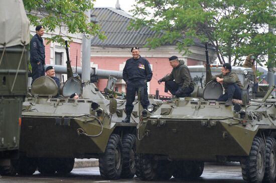 Dress rehearsal of Victory Day parade in Russian cities