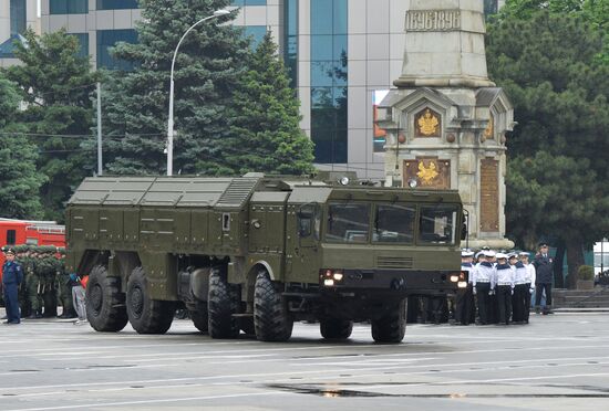 Dress rehearsal of Victory Day parade in Russian cities