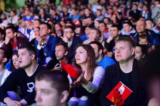 2016 IIHF World Ice Hockey Championship fan zone in Moscow