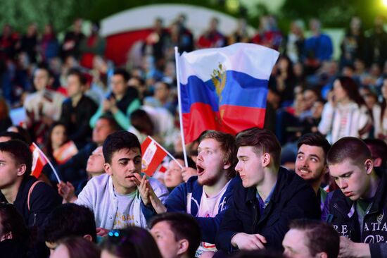 2016 IIHF World Ice Hockey Championship fan zone in Moscow
