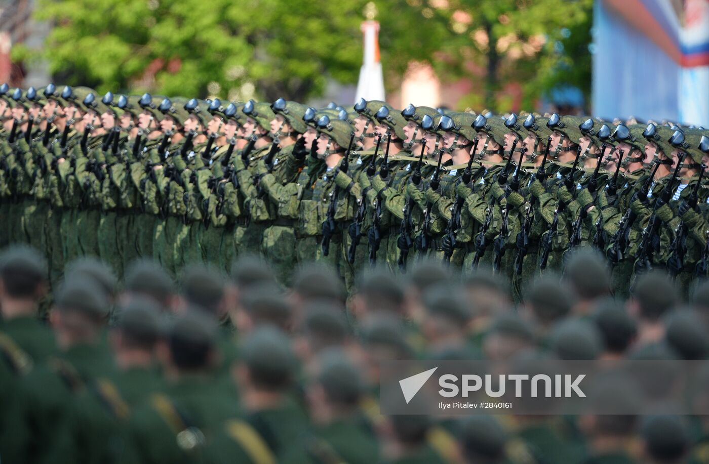 Final practice of military parade on 71st Victory anniversary