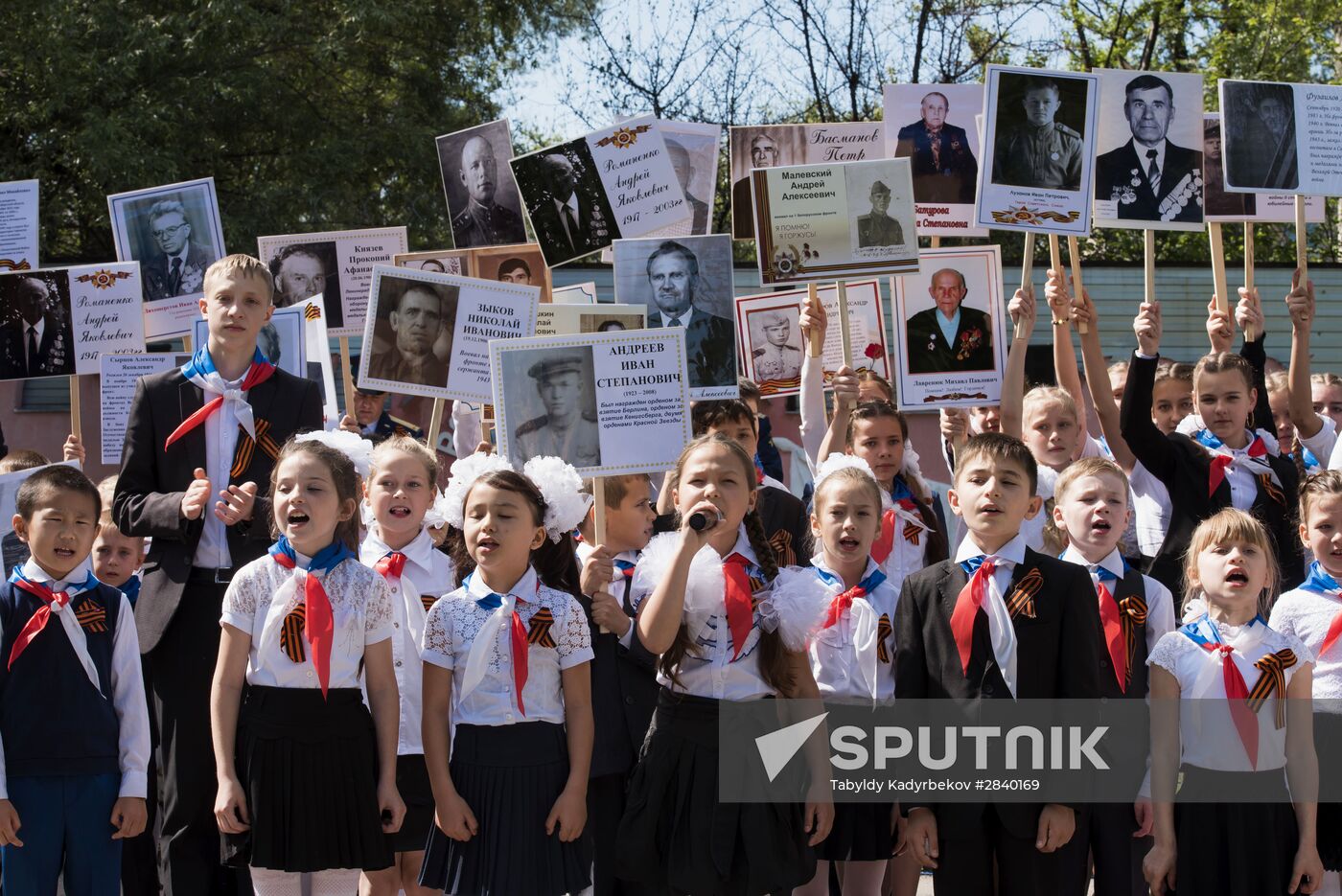 Immortal Regiment event at CSTO military base in Kyrgyzstan