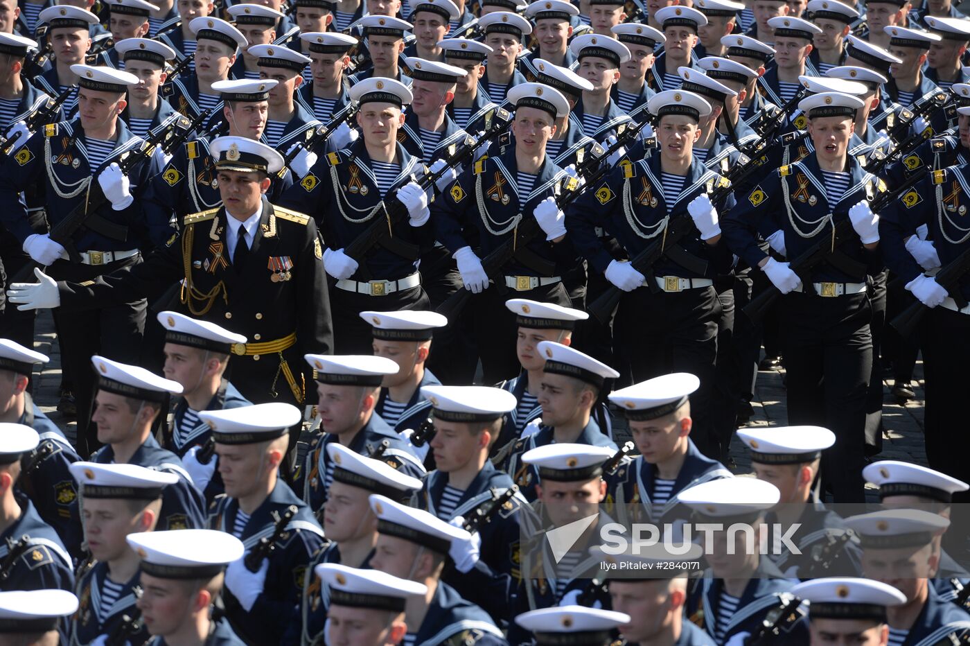 Final practice of military parade on 71st Victory anniversary