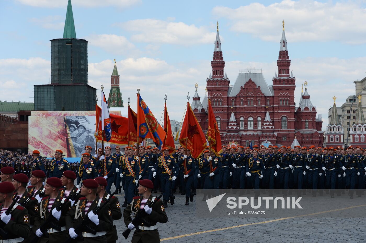 Final practice of military parade on 71st Victory anniversary