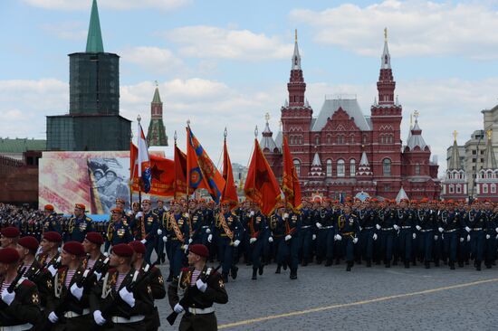 Final practice of military parade on 71st Victory anniversary