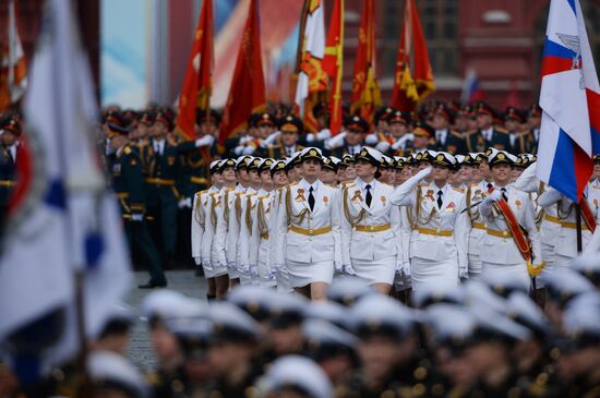 Final practice of military parade on 71st Victory anniversary