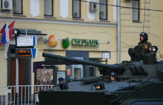 Final practice of military parade on 71st Victory anniversary