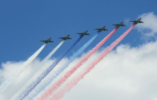 Final practice of military parade on 71st Victory anniversary