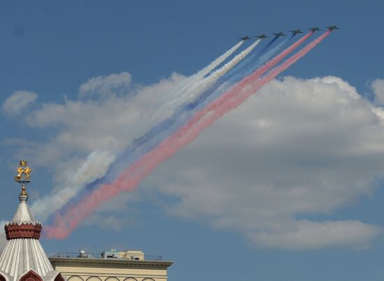 Final practice of military parade on 71st Victory anniversary