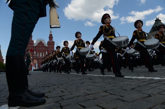 Final practice of military parade on 71st Victory anniversary