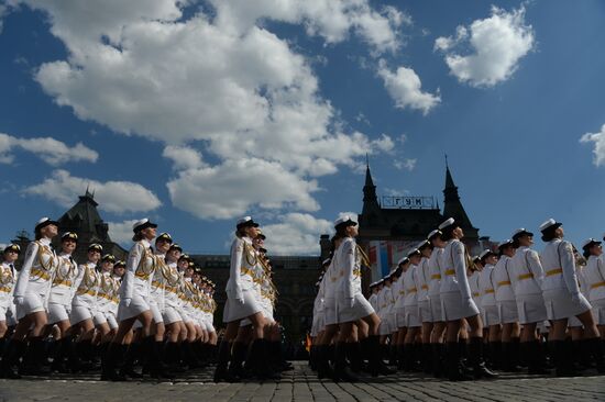 Final practice of military parade on 71st Victory anniversary