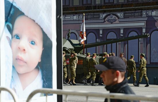 Rehearsal of parade marking 71th anniversary of Victory in Great Patriotic War