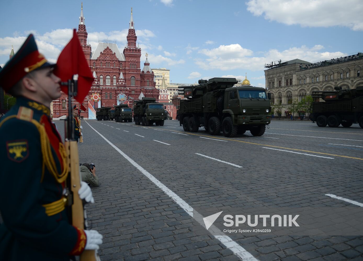 Rehearsal of parade marking 71th anniversary of Victory in Great Patriotic War