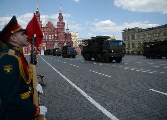 Rehearsal of parade marking 71th anniversary of Victory in Great Patriotic War