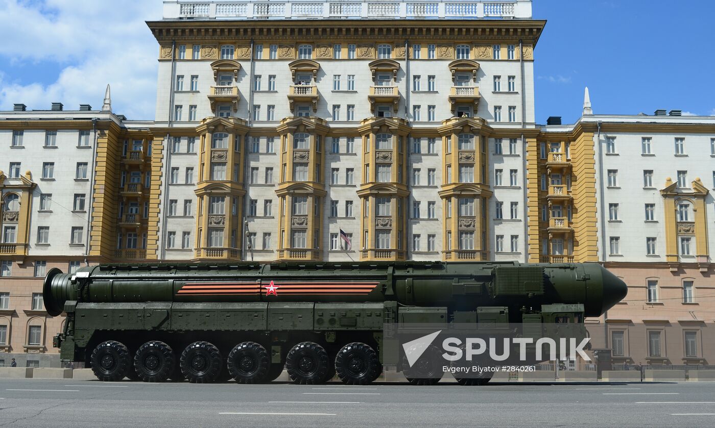 Rehearsal of parade marking 71th anniversary of Victory in Great Patriotic War